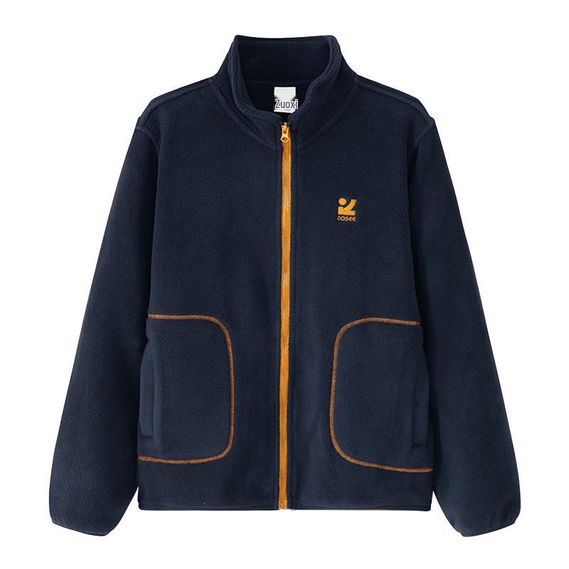 Boys' Lightweight Anti-static Color-block Fleece Jacket