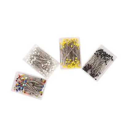 100pcs/set Bead Stitch Glass Head Fixed Dressmaking Pins Safety Pin Knitting Pin Sewing Needles