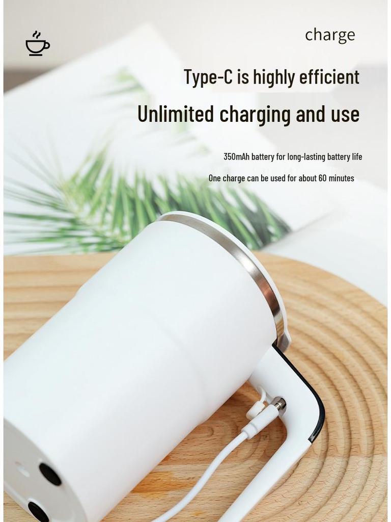Smart Electric Magnetic Stirring Cup: Portable Coffee, Protein, and Milk Mixer