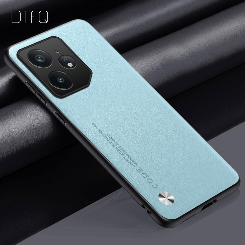 Luxury Leather Case for Realme GT Neo7 Coque Funda Back Cover Shockproof Leather Pattern Case for Realme GT Neo 7