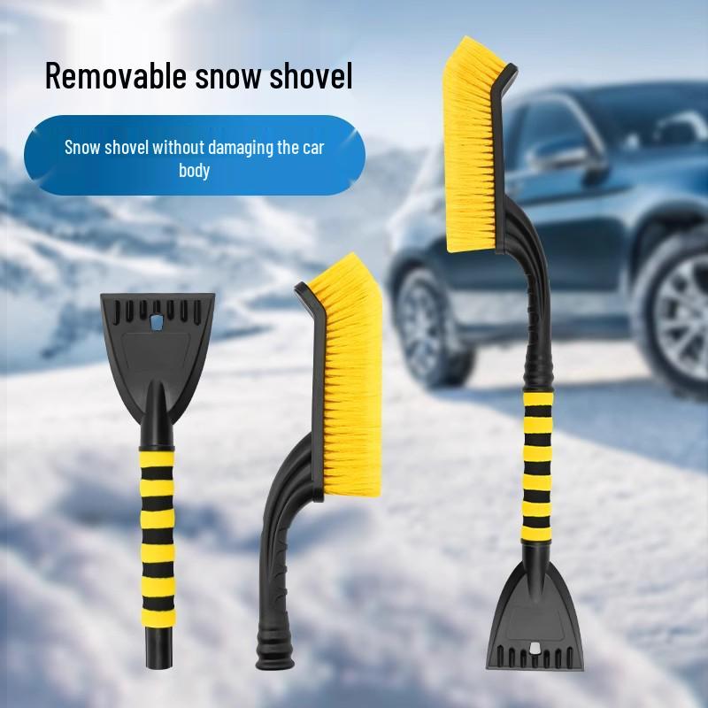 Large Multi-function Car Snow Shovel and Window Scraper with Brush - Winter Defrosting Tool