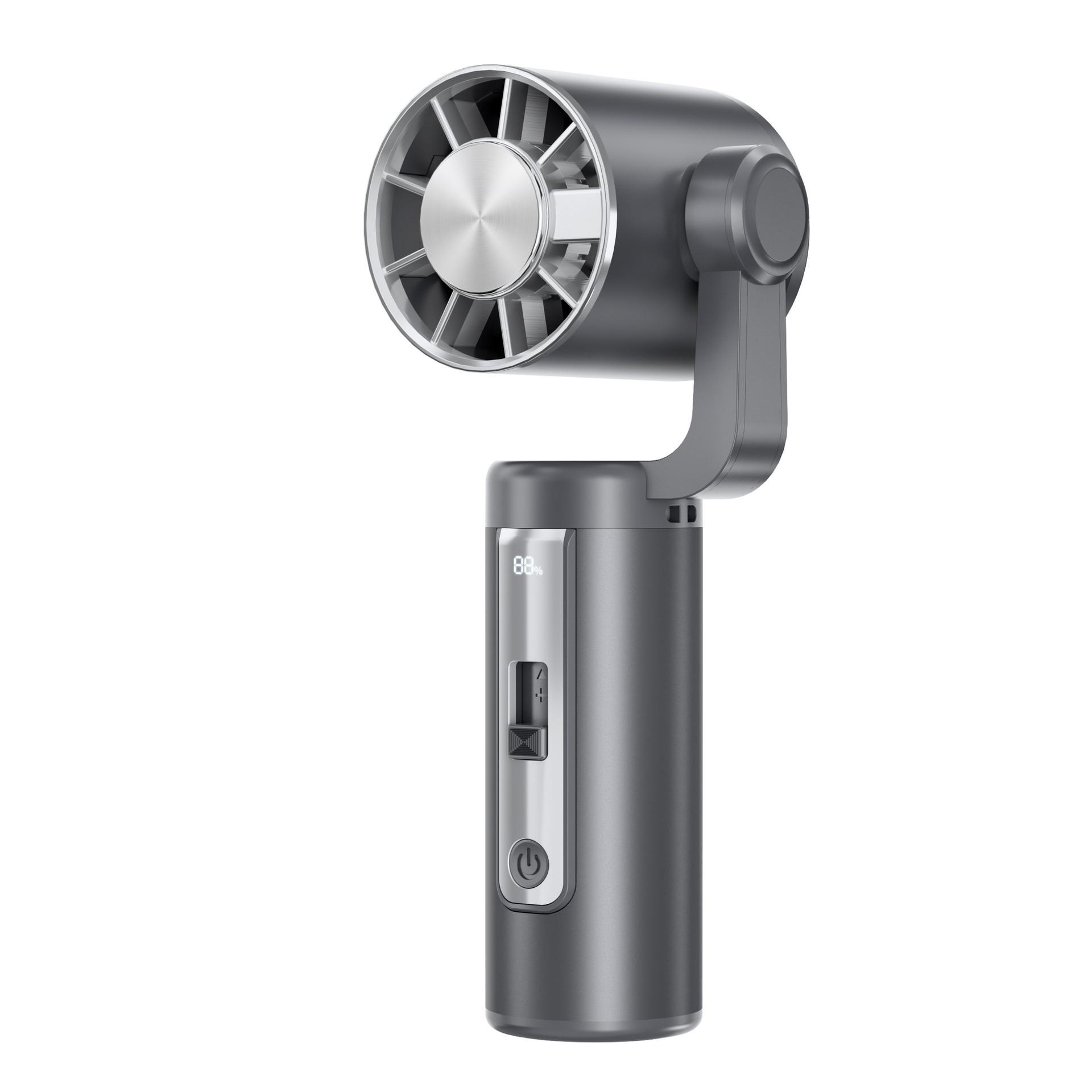 Weilexing 26th Model: Portable Neck-Hanging Cooling Fan with Ice Pack 63.5*63*159mm темно-серого