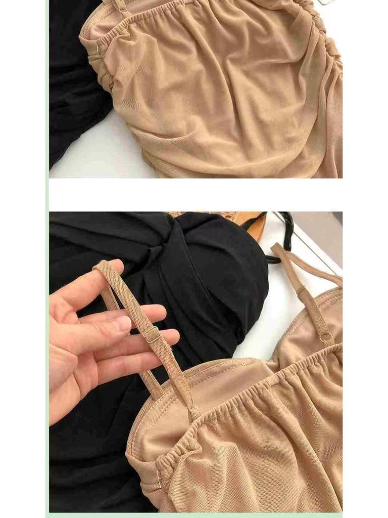 Summer Style Spaghetti Strap Dress - Sexy Twisted Knot Pleated Slim Fit Short Skirt for Mature Women
