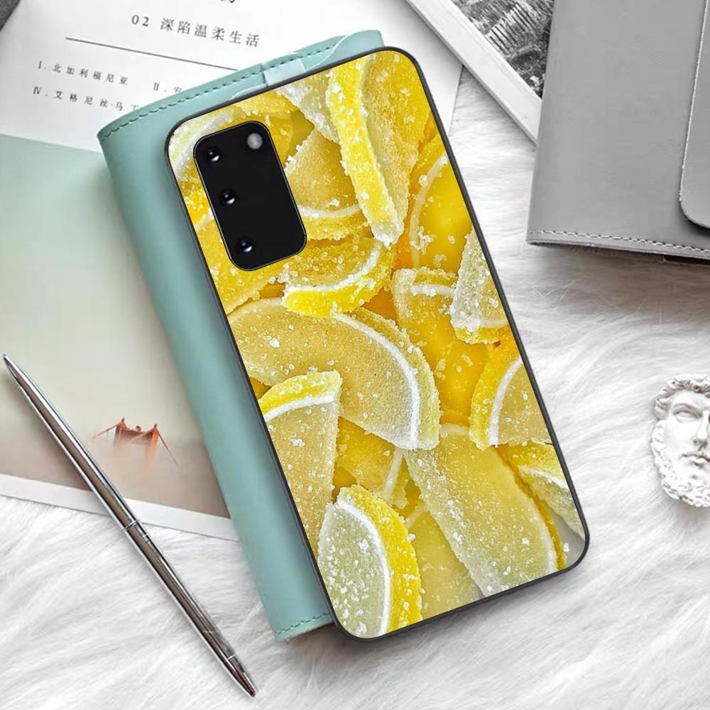 Fruit Lemon Phone Case Silicone PC+TPU For Samsung S10 20 30 22 23 24 Plus Lite Ultra Cover