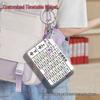 Personalized School Timetable Keychain: Language, Math, English – Backpack Pendant Accessories