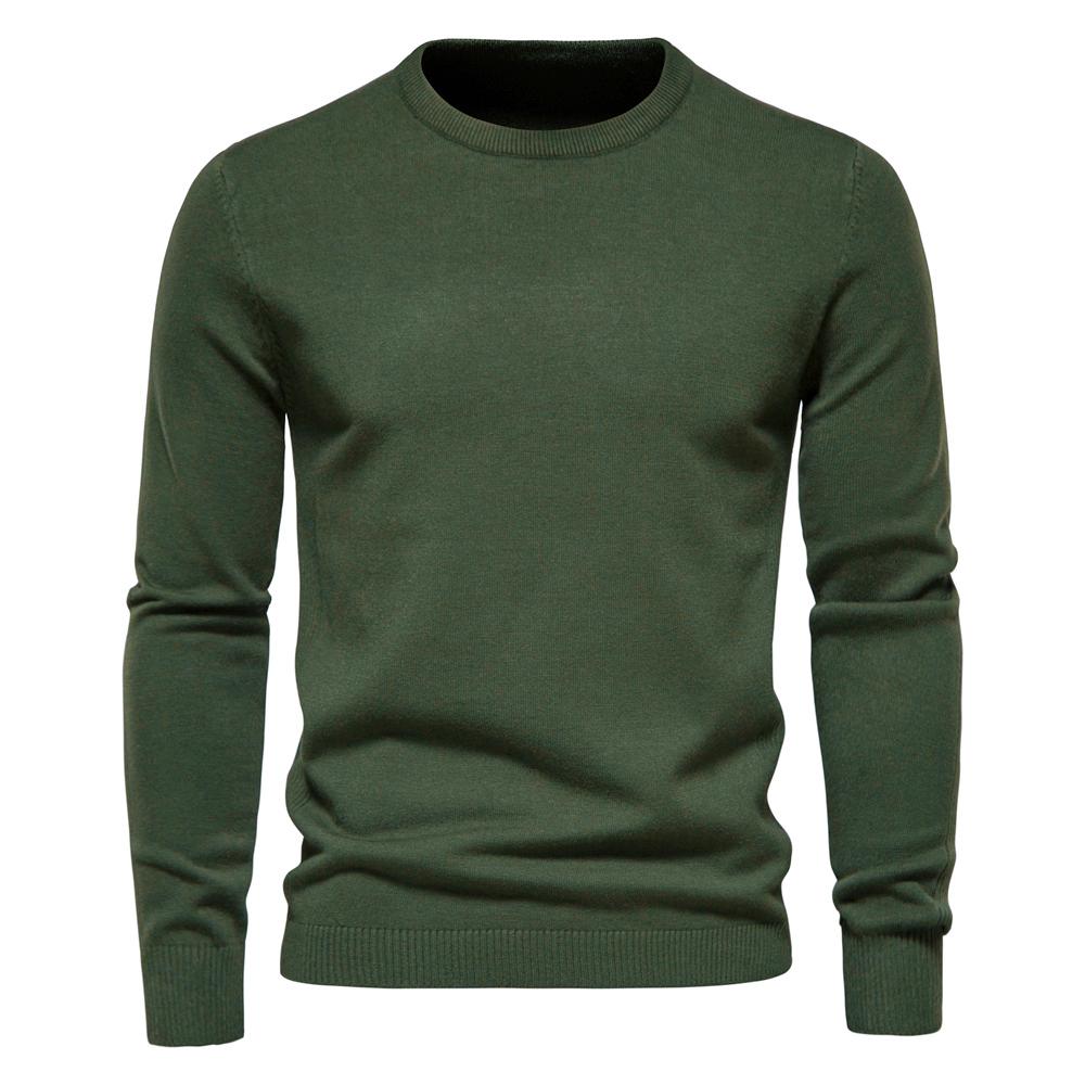 Warm Winter Sweater Men Thickness Pullover O-neck Solid Color Slim Fit Quality Mens Sweaters Pull Men