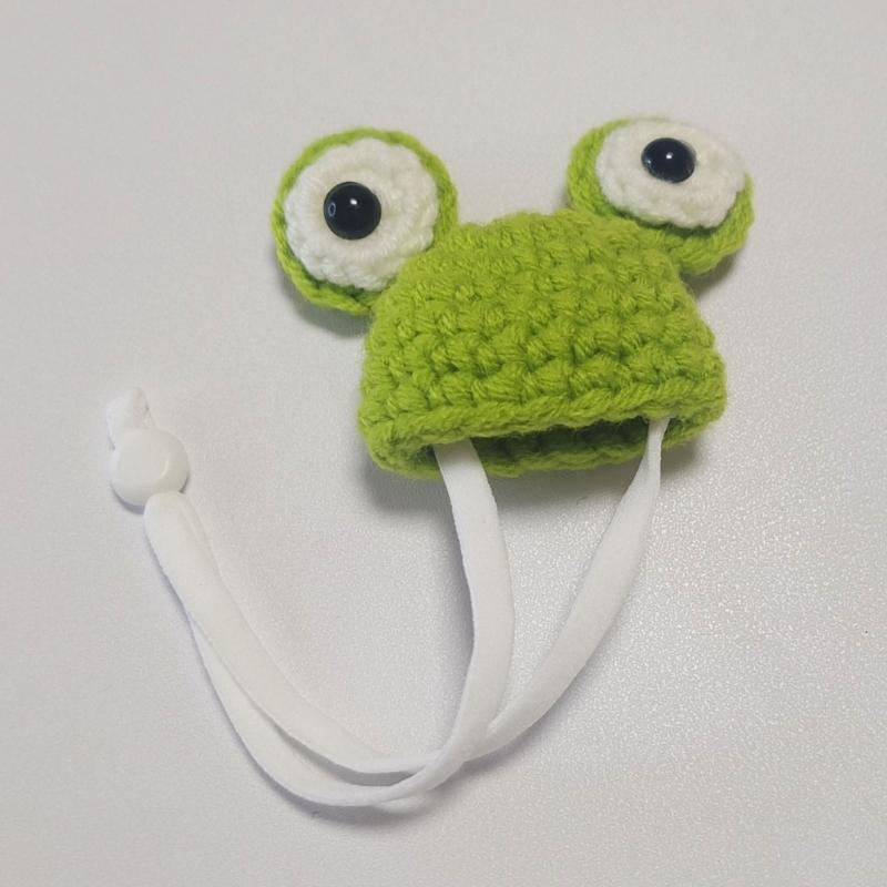 Crocheted Carrot Headwear Hat for Hamster Festival Gift Handwoven Supplies Costume Carrot Rainbow Hat Props Headwear