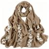 Large Bohemian Shawl Wrap Flower Embroidered Long Scarf Wrap  For Women Ladies