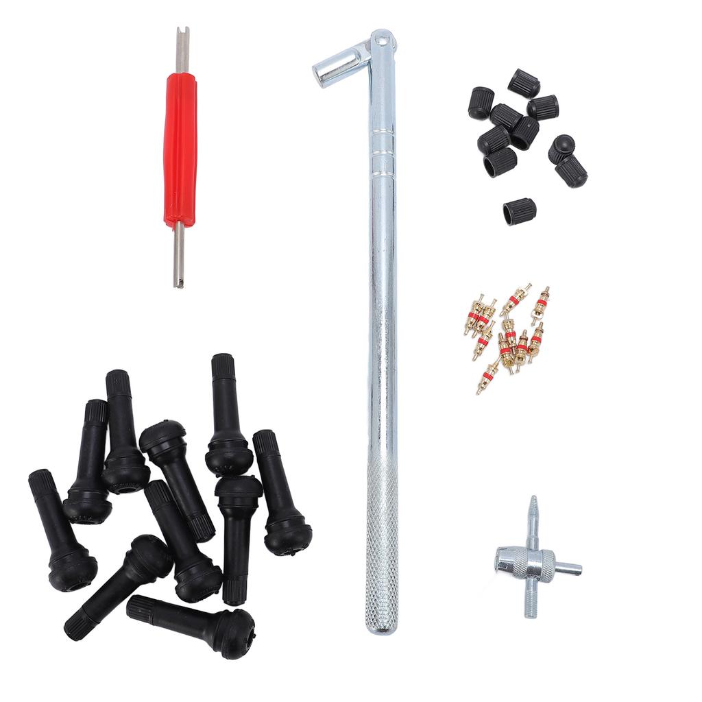 33 Stück Ventileinsatz-Installationsset Mühelose Anwendung Auslaufsicher Ventildüse Ventilkappenset für Fahrrad