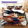 Biancheria da letto con motivo Son Goku, Set piumone Copripiumone Federa Regalo di compleanno per la casa (1 * copripiumino + 2 * federa, senza nucleo)