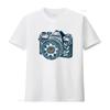 Vintage Boho Floral Camera Print Casual Photography Lover T Shirt vintage Washed fashion streetwear Slightly Breathable