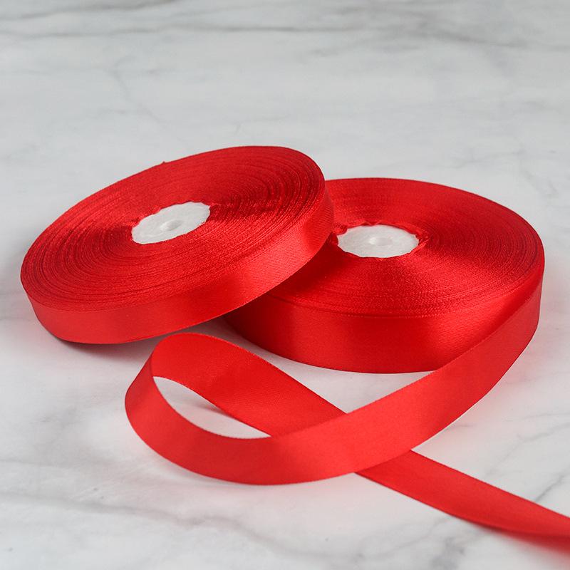 Elegantes Multifunktions-Rotes Band Verschlüsseltes Polyesterband Schleifenband Geschenkverpackung Dekoration Hochzeit Blume Kuchen Neujahr Bindeband Heimdekoration