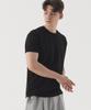 PIANER Solid Muscle Fit Short Sleeve T-Shirt (Black)
