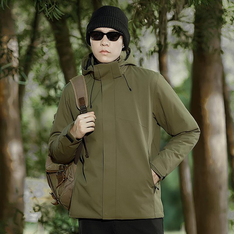 Herbst- und Winterjacke Baumwollfutter Graphenheizung Drei-in-eins Bergsteiganzug für Herren und Damen