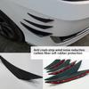 6 Pieces PU Car Front Bumper Lip Decorative Stylish Self-adhesive Carbon Fiber Grain Splitter Part Accessories