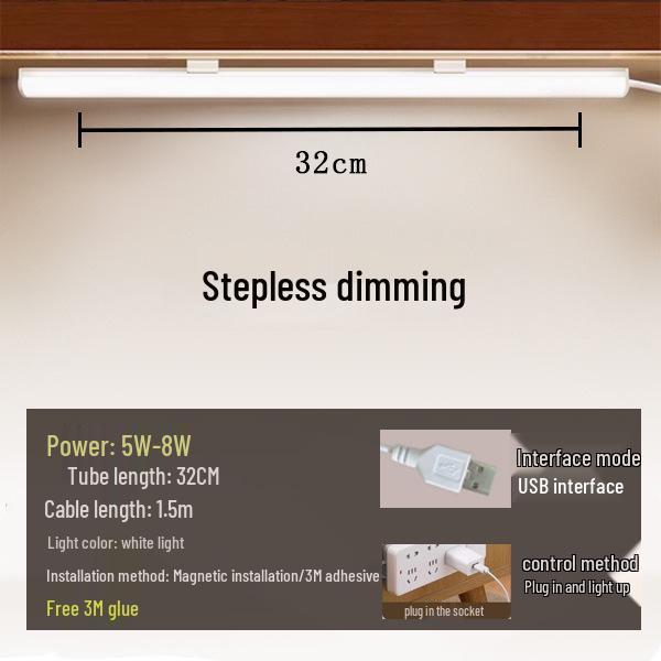 Modern Minimalist LED Desk and Ceiling Lamp - Dimmable, Color-Changing, Perfect for Student Dorms