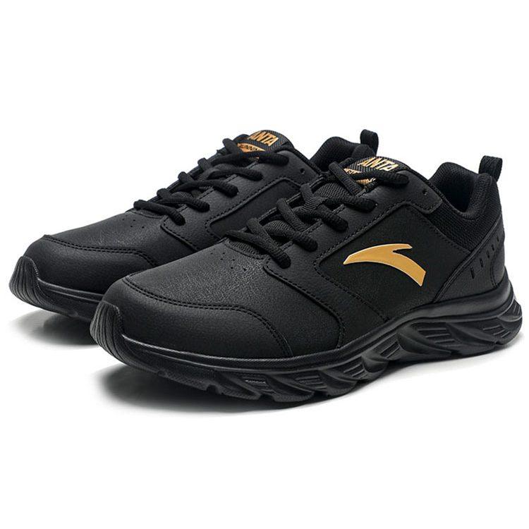 Anta Running Collection Anti-Slip Wear-Resistant Low-Top Running Shoes Men's Black Gold 912355581-11