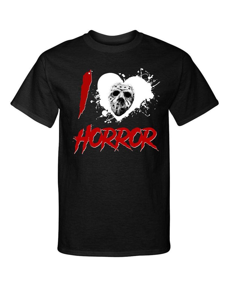 I Love Horror Halloween Jason Friday The 13th Killer Style Graphic Tee Shirt Unisex T-Shirt S