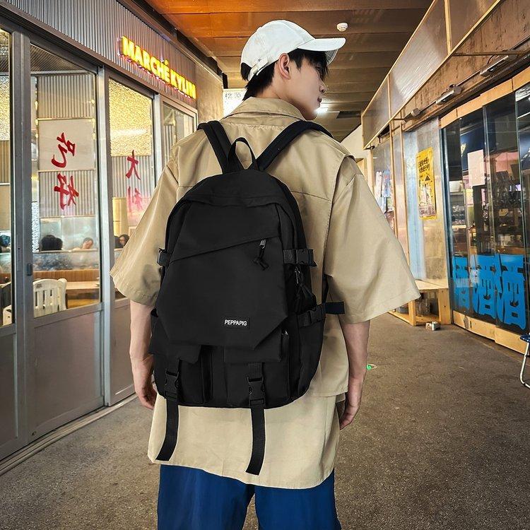 Schoolbag Backpack Large Capacity Junior High School Computer Korean Version Backpack High School Student Simple Versatile Travel Computer Bag School