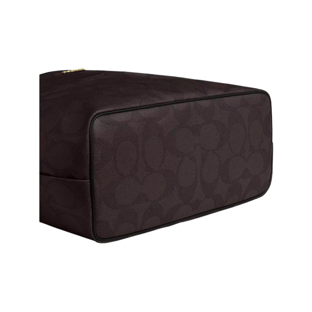 Coach City 36 Gold Logo Marke Print Maxi Signature Canvas Tragetasche Damen Tragetasche Walnuss CCD66-IMXAQ