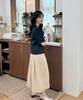 Ppaeppae Back Elastic Secret Pleats 3/4 Skirt Pants
