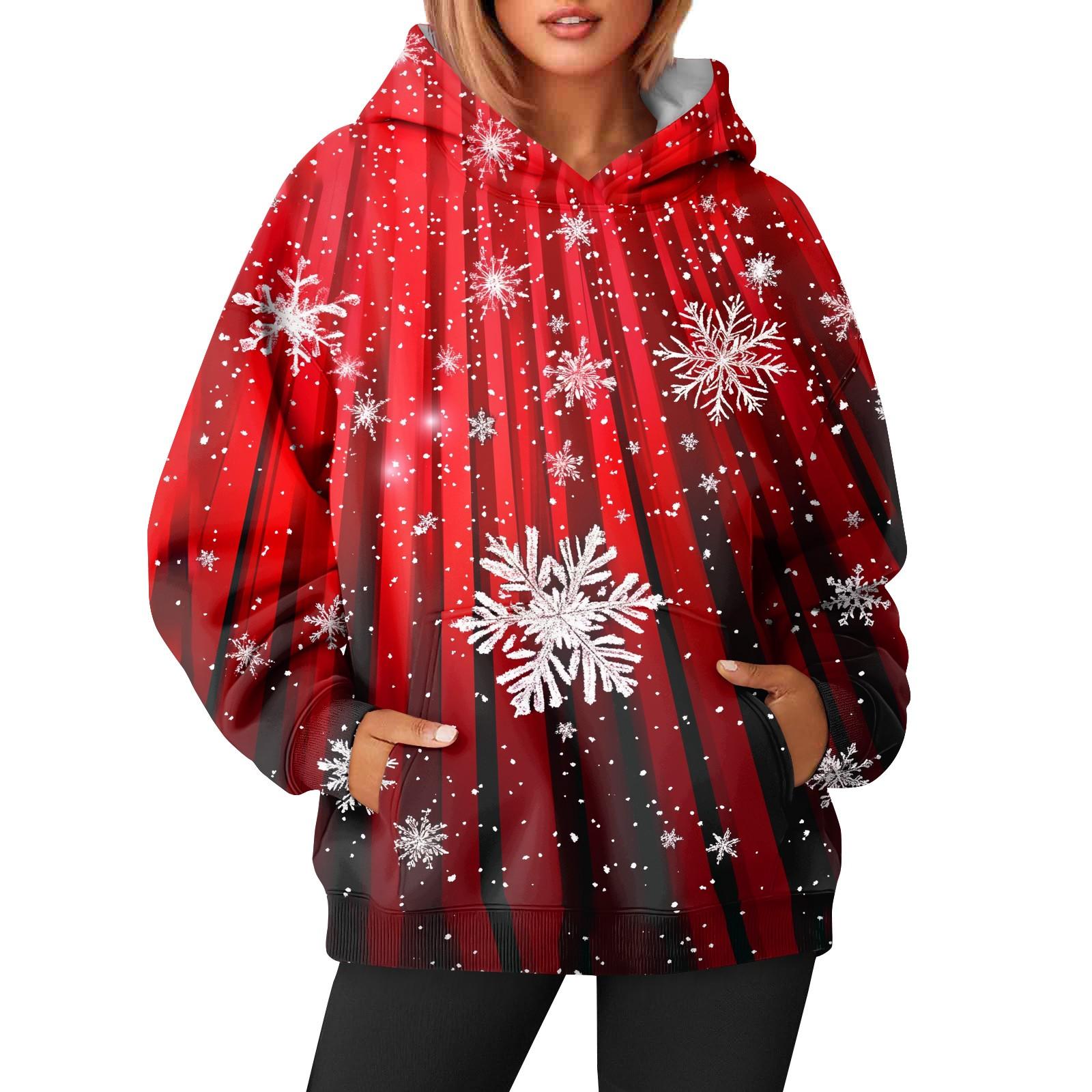 

Женская модная и повседневная толстовка с капюшоном и длинными рукавами с принтом M винный