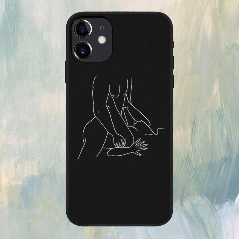 Minimalist Line Sexy Abstract Phone Case for iPhone 13 11 12 Pro Max mini 7 8 6 Plus XR X XS se phone Cover
