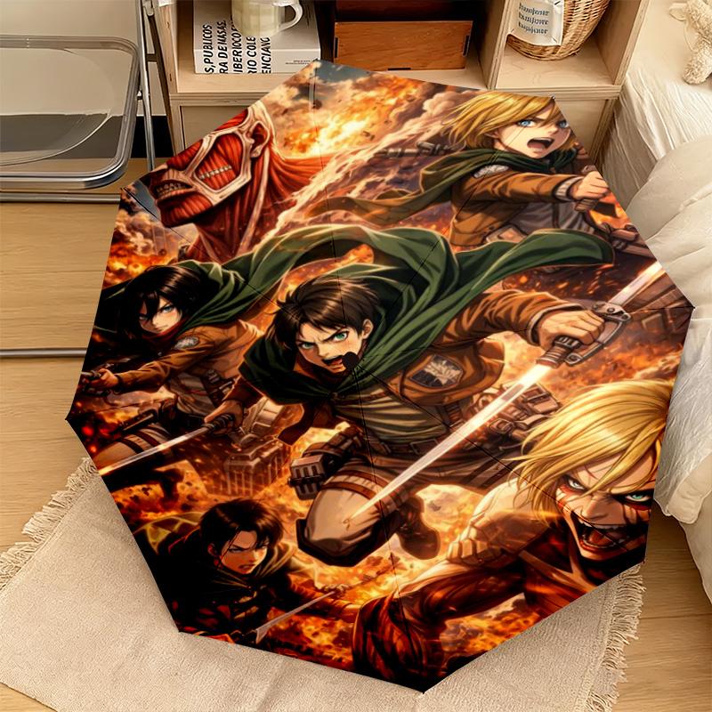 1PC Attack Titan Automatic Umbrella - Suitable Travel Outdoor Portable Umbrella Birthday Gift Daily Essentials