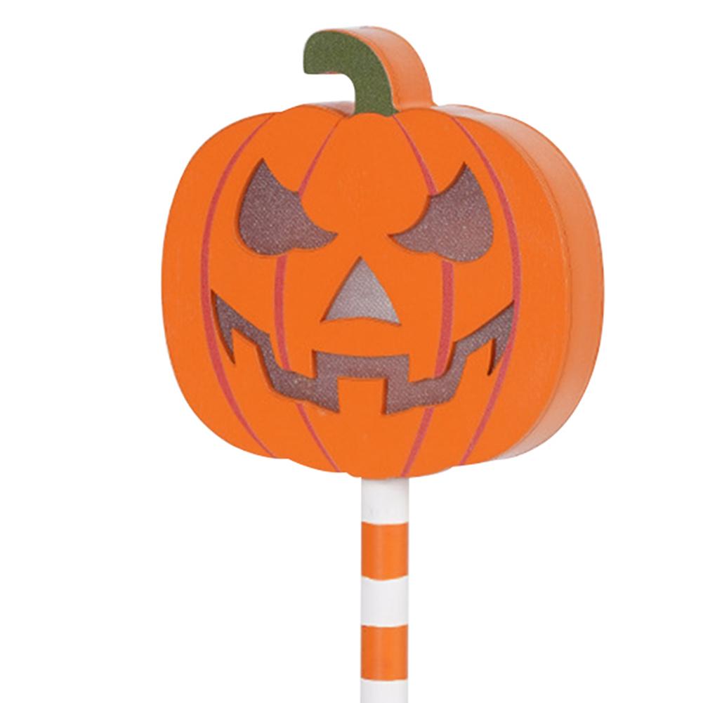 Lampă cu dovleac de Halloween Tema festivalului LED Fantomă Lilieci Funcționează cu baterii Lumină albă caldă din lemn pentru decorarea unei case bântuite de petrecere