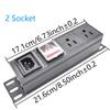 PDU Power Strip Unit IEC C14 port power input 2-10 3Pin US socket Switch cabinet rack wall desktop mounted Socket