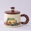 Shangqi Animal Coffee House Cartoon Ceramic Mug with Lid