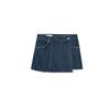 Short Summer Lapel Denim Shirt 1416024 Denim Double Breasted High Waist Casual Culottes 7484062