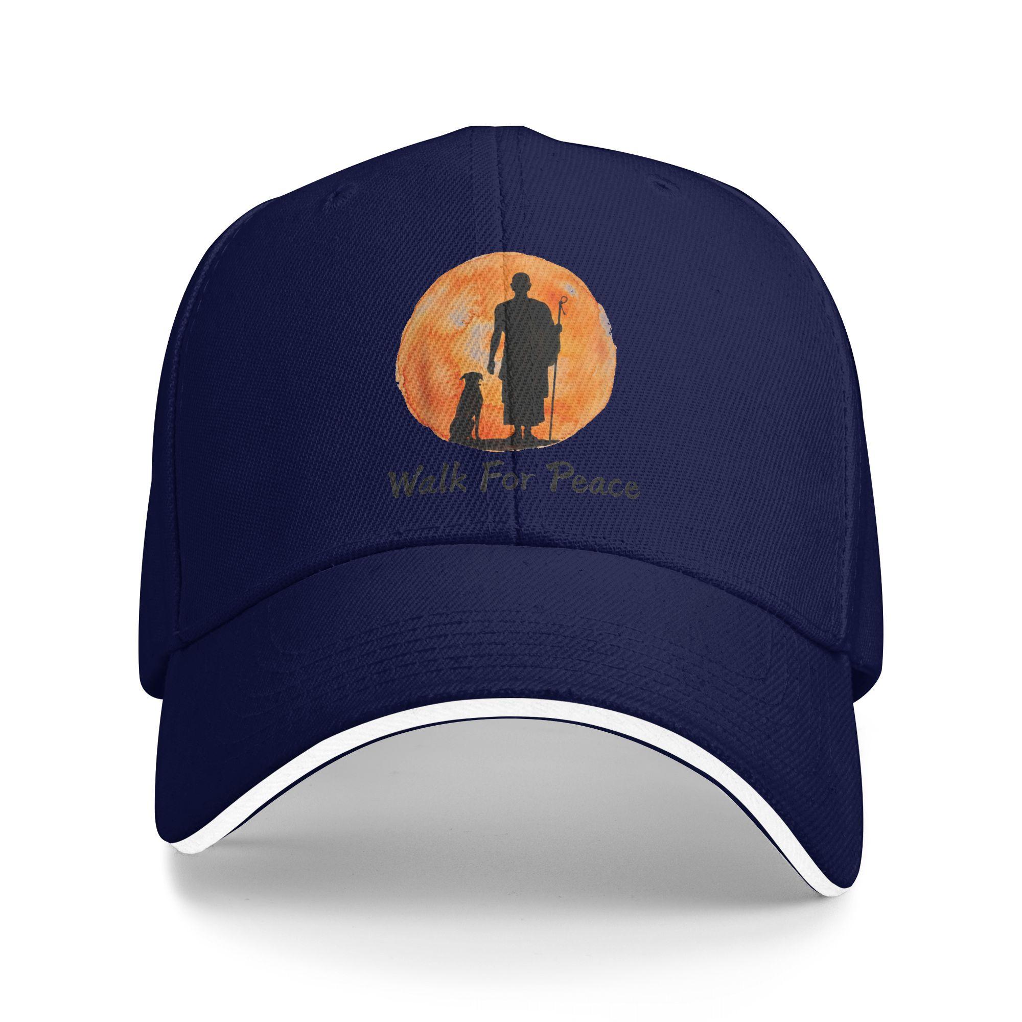 

Walk For Peace Baseball Cap Women Men Print Hip Hop Hats Summer Fashion Tennis Skate Sun Snapback Cap One Size