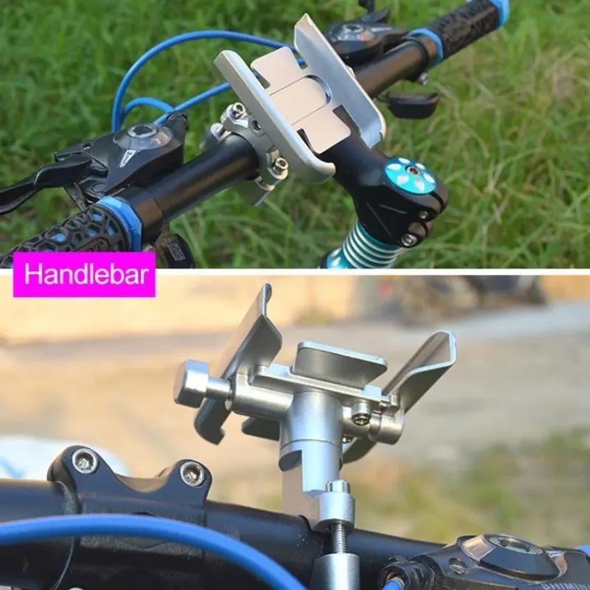 1 Pcs 4-7 Inch Smartphone GPS 20-30mm Handlebar Accessories 360° Rotation Aluminum Alloy Bike Bicycle Phone Holder