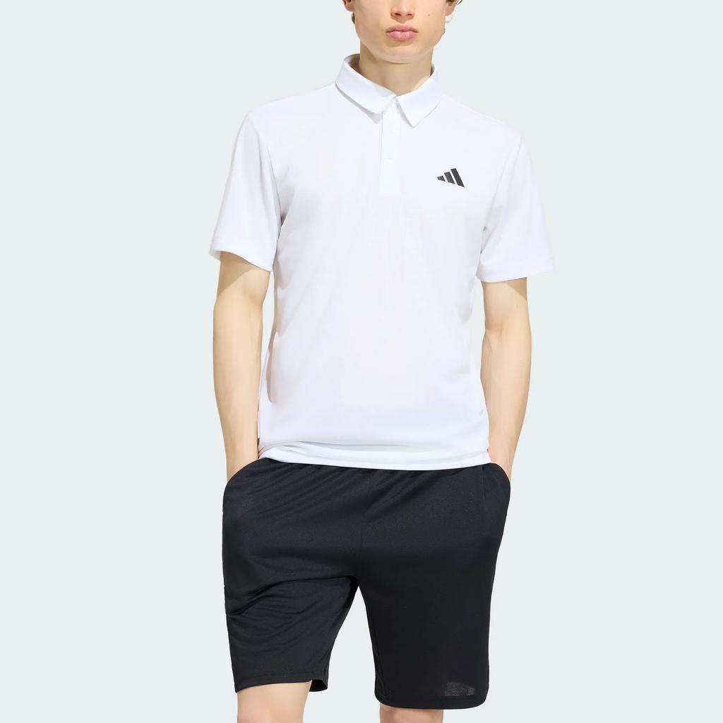 adidas Tennis Polo Shirts Men's White Lapel Moderate KF7468