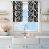 2pcs  Zebra Stripes Printed Curtain for Home Decor - Rod Pocket Window Treatment for Bedroom, Office, Kitchen
