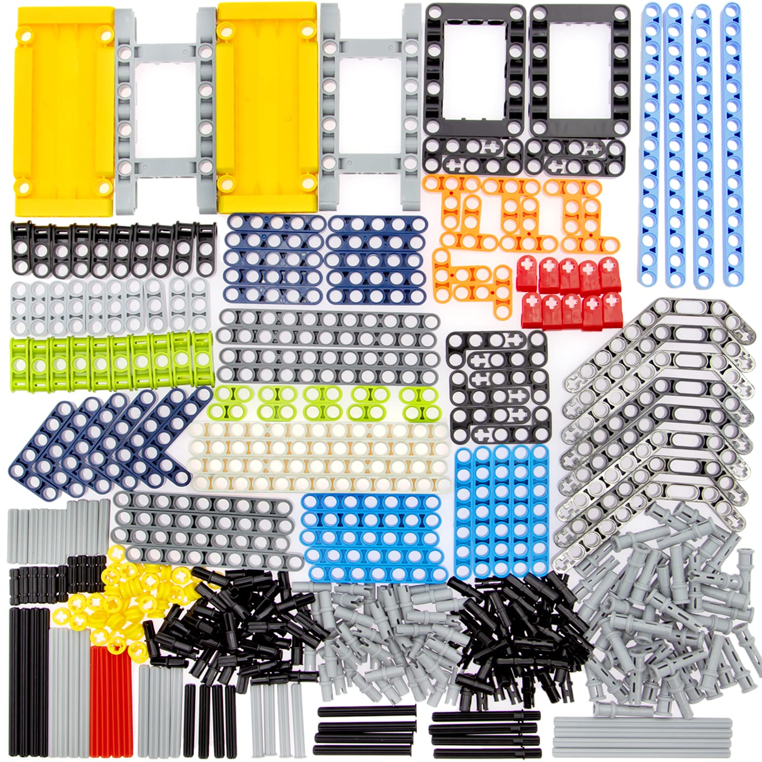

TEESE 430 шт. Technic Beam Frame Axle Pin совместим с деталями Lego Technic для проектов Bulk Blocks STEM-MOC-Technic (Случайный цвет)