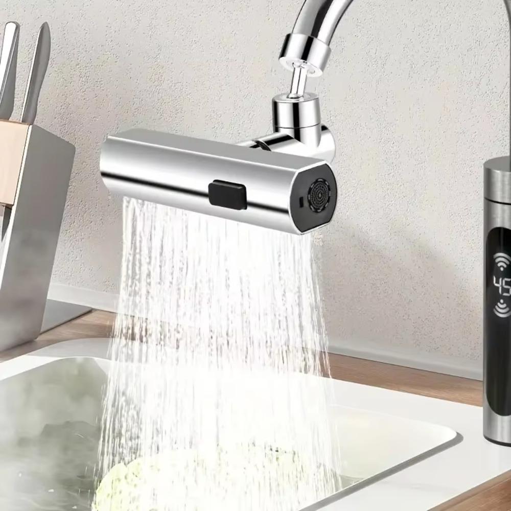 360° Swiveling Kitchen Splash Proof Faucet 3 In 1 Artifact Waterfall Faucet  Toilet