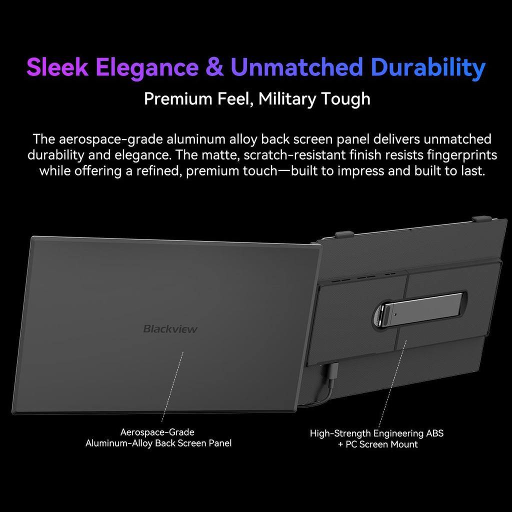 Blackview SCM6 Monitor portabil pentru computer de 14 inch USB-C FHD 1080P monitor portabil IPS 60Hz monitor extern