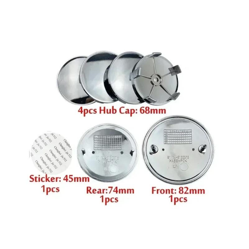 7 st bilhuv fram bak bagageutrymme emblem bricka för BMW original logotyp helsvart E36 E46 E53 E90 E60 E93 E87 G01 G20 X3 X5 F30 F20 X6