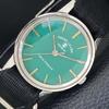 VINTAGE FAVRE LEUBA TWIN POWER 253 HAND-WINDING SWISS MENS GREEN WATCH A702048-5 R208-a702048