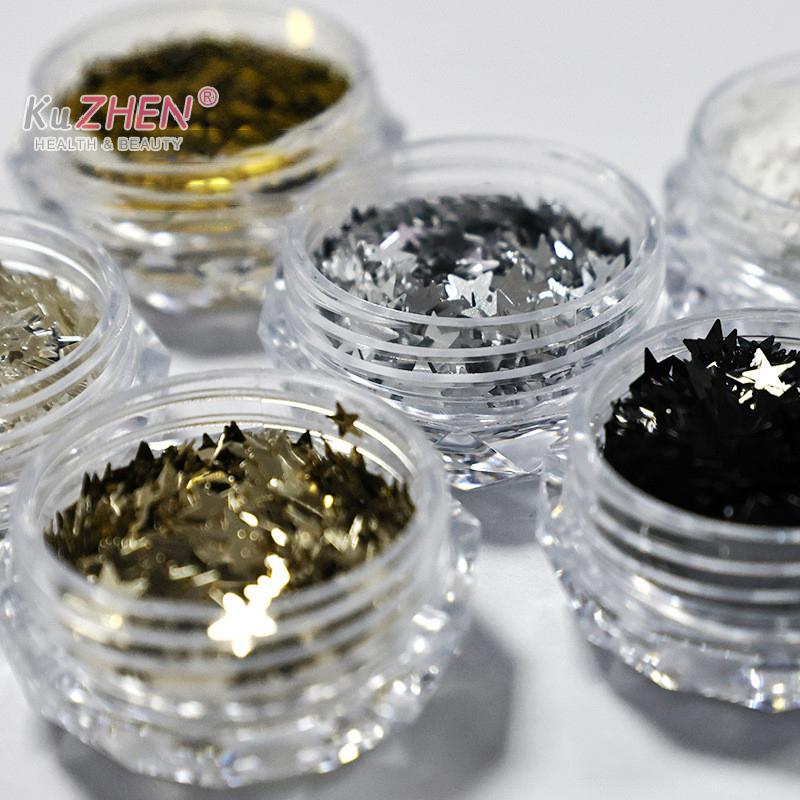 1 Glas Glitzer 1mm Mini Funkelnder Stern Nagelglitzer Funkelnde Nageldekoration Nagelstudio Design Niedliches Accessoire DIY Nagelkunst Design