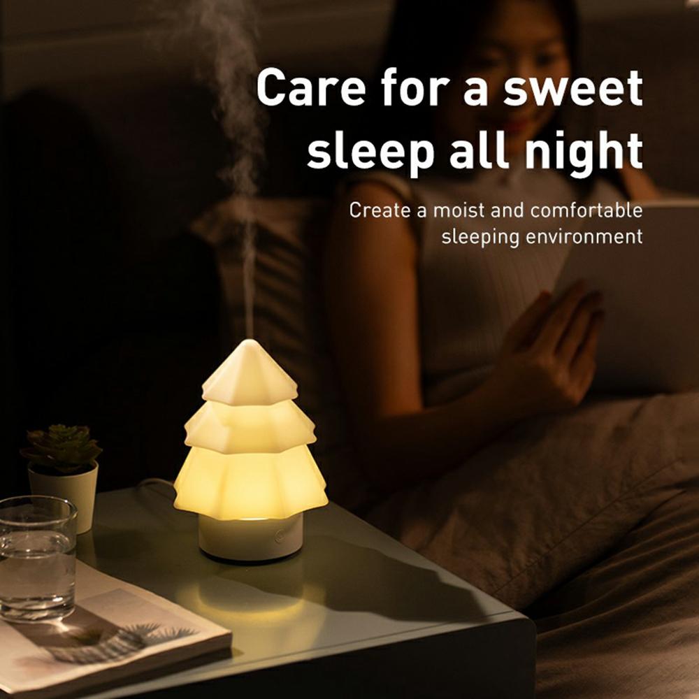 Desktop Christmas Tree Aroma Diffuser USB Mist Ambient Lamp Intelligent Safety Protection for Home