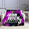 Movie John Wick printed Blankets Picnic blanket Flange Warm blanket Home travel blankets bed linings birthday gift