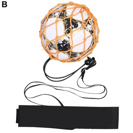 Soccer Ball Net Kicker Football Kick Trainer Nylon Mesh Bag Solo Soccer Kick Practice Training Return Trainer Net Football