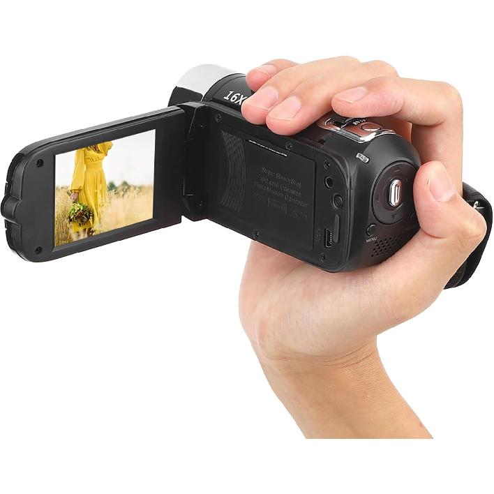Ejoyous Digital Camera Recorder, DH‑90 High Definition Camera Image Video Camcorder 270° Rotation 2.7 Inch Colourful Display Screen 16X Zoom