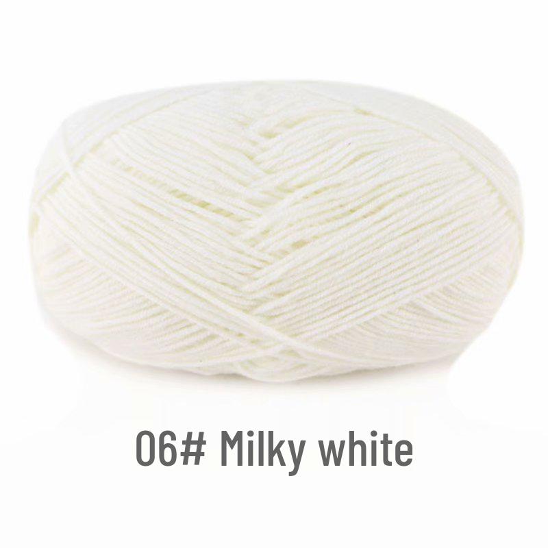 Kämmgarn 4-fädiges Garn-Set: Mittlere Dicke für DIY-Strick- & Häkelpuppenprojekte