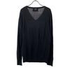 wjk Long sleeve V neck sweater L black knit Men's Used