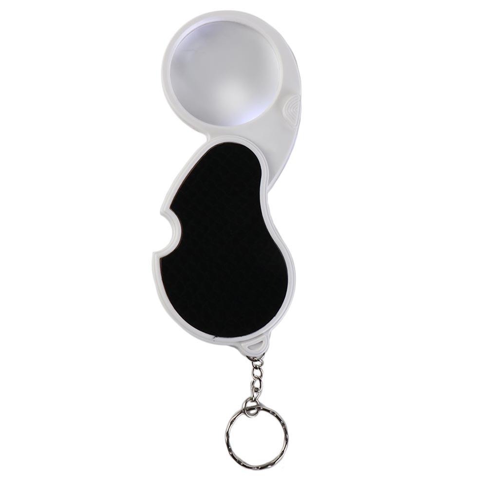 Handheld Key Chain Magnifier Folding Handheld Magnifier Pocket 5X Magnifying Glass Repair Tool