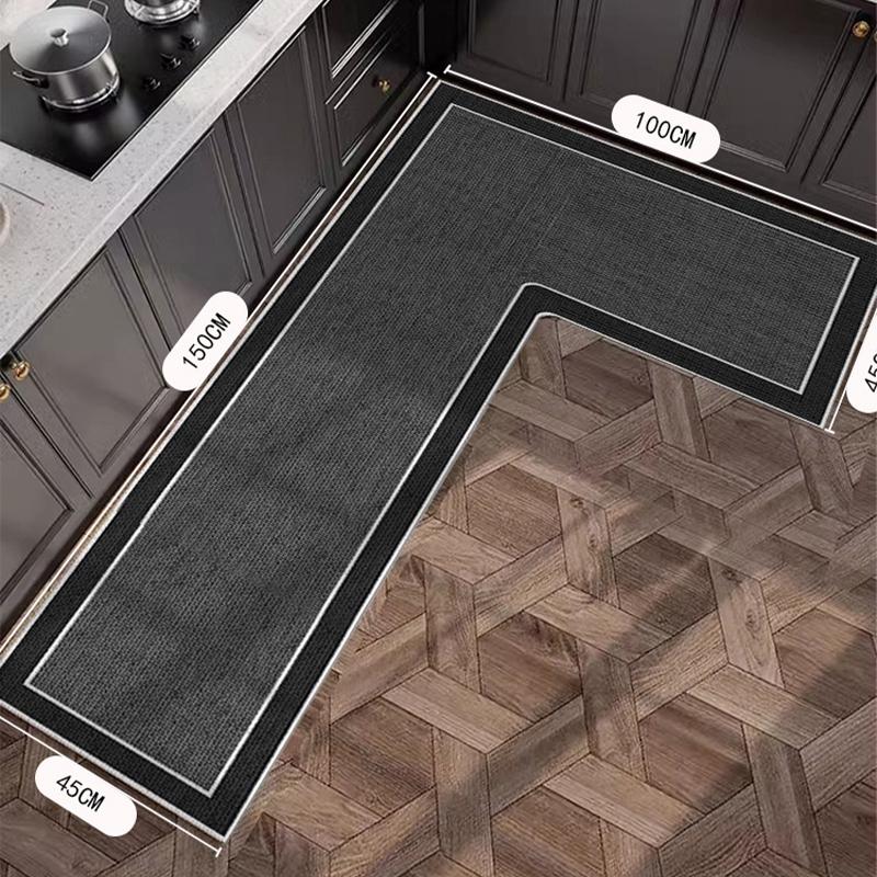 

Кухонний килим L-форми Нековзкий килимок для підлоги Килимки з діатомової водорості, що вбирають грязь, Прикраса дому Килимок Нафтопоглинання Імітація лляних килимів Custom Inquiry